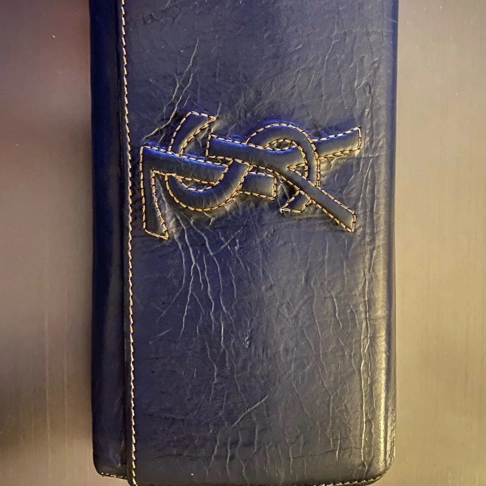 YSL Distressed Leather Chain Wallet - Authentic - Picture 6 of 10